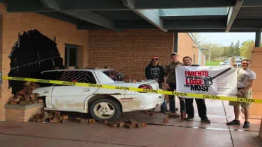 Wisconsin high-school seniors pull off epic fake-crash prank